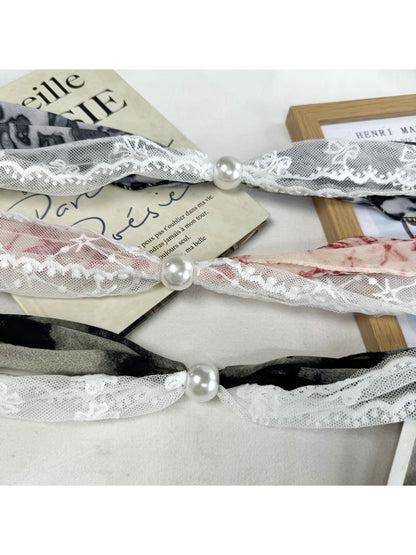 Scarvii - Fashion Lace Patchwork Long Narrow Scarf