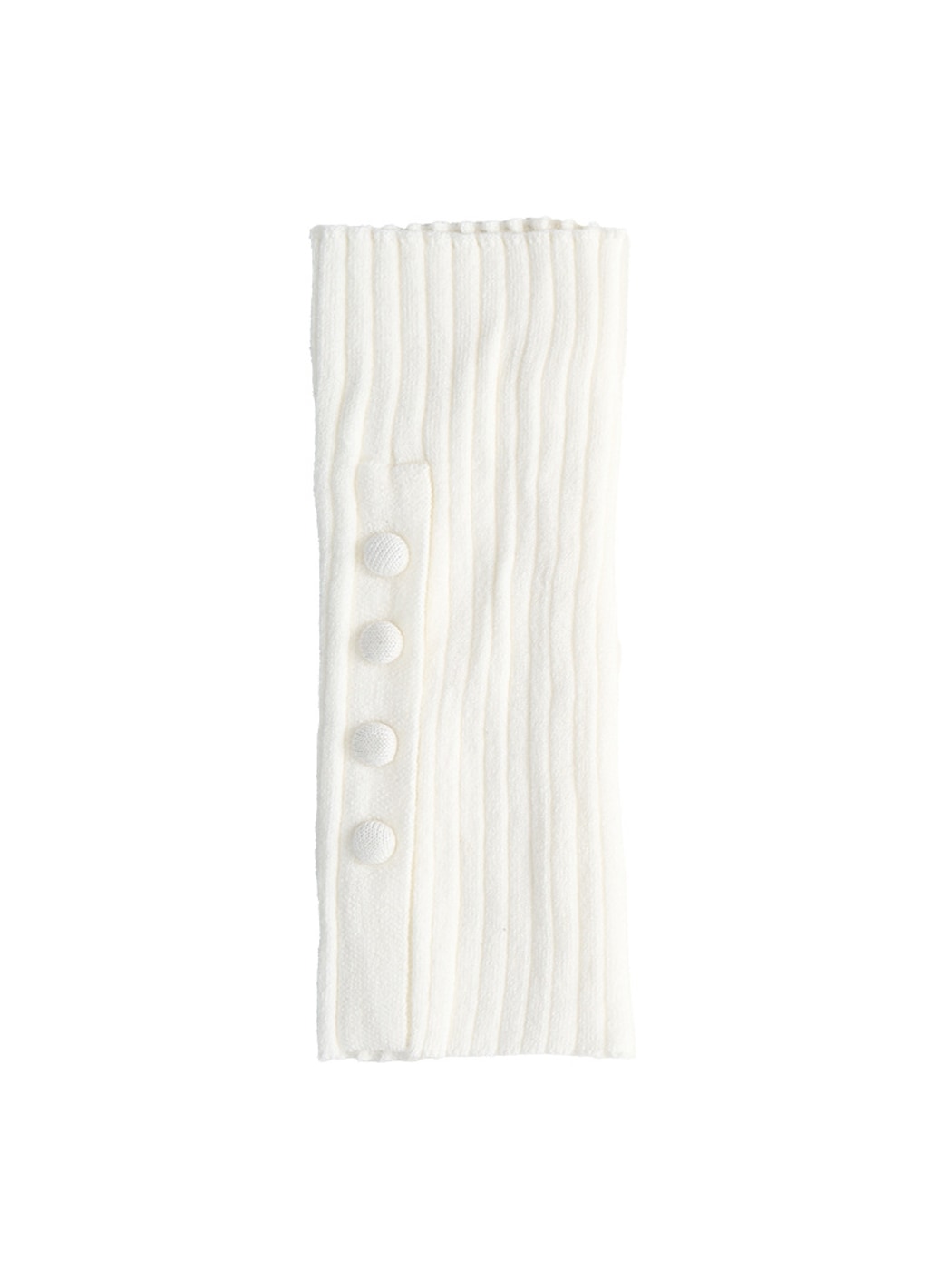 Cozyra - Ribbed Knit Button-Detail Leg Warmers