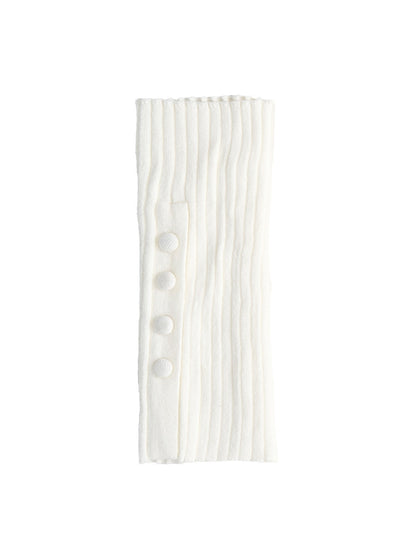 Cozyra - Ribbed Knit Button-Detail Leg Warmers