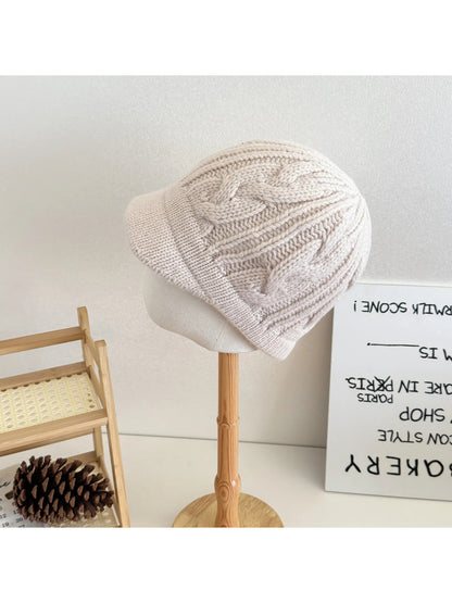 Haila - Red Cable Knit Beanie