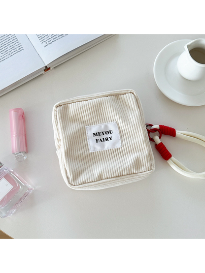 Cosbai - Ribbed Sweet Makeup Bag