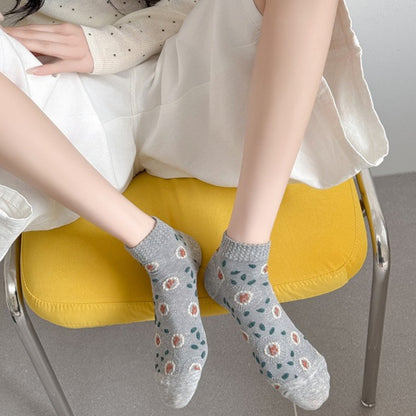 Rufia - Floral Pattern Low-Cut Socks
