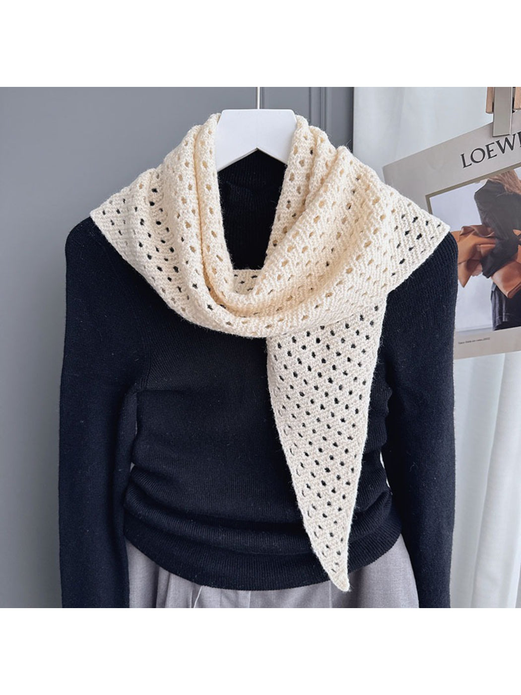 Scarvii - Open Knit Lightweight Tie Scarf