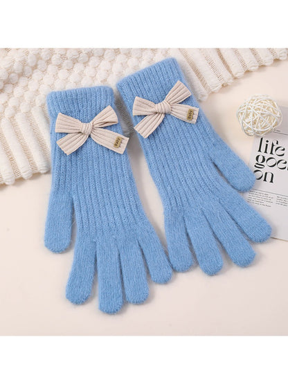 Gloving - Bow Detail Touchscreen Gloves