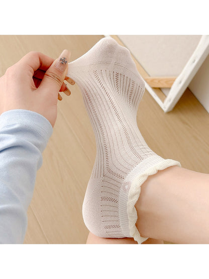 Rufia - Sweet Ruffle Trim Women's Ankle Socks