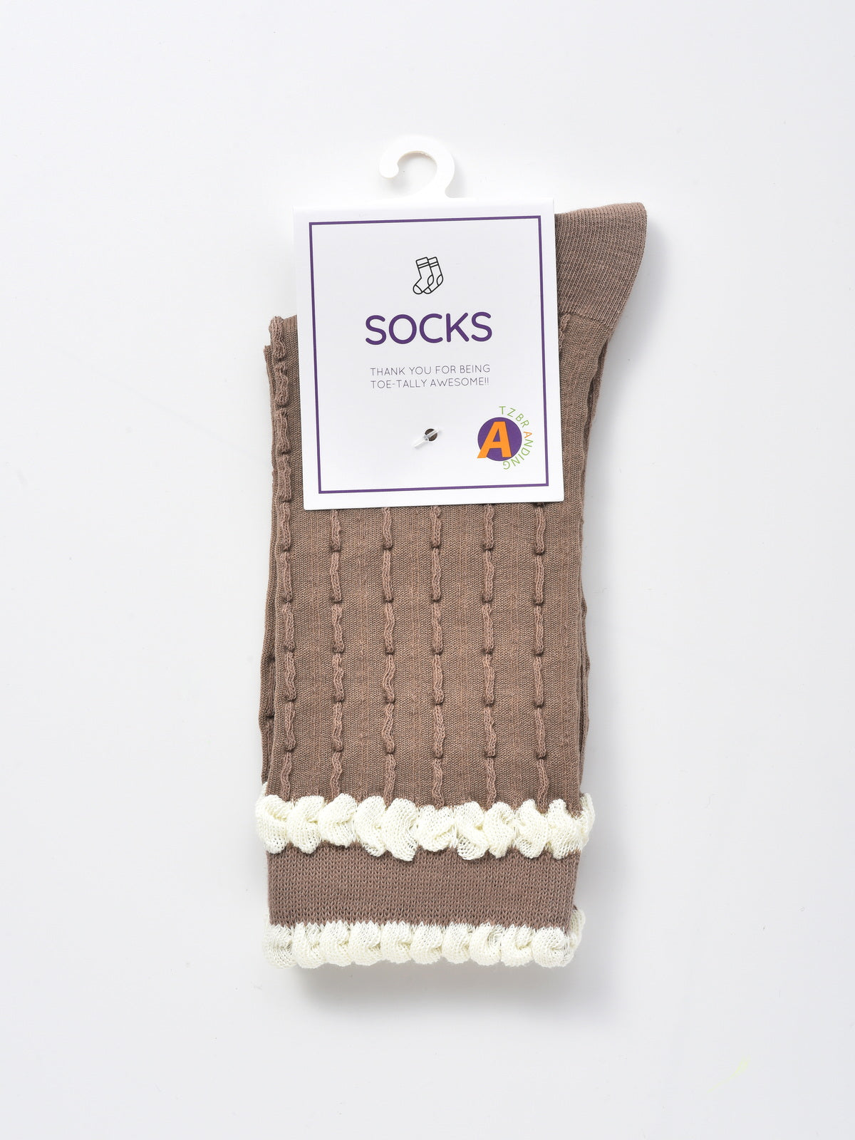 Rufia - Ruffle Trim Textured Knit Socks