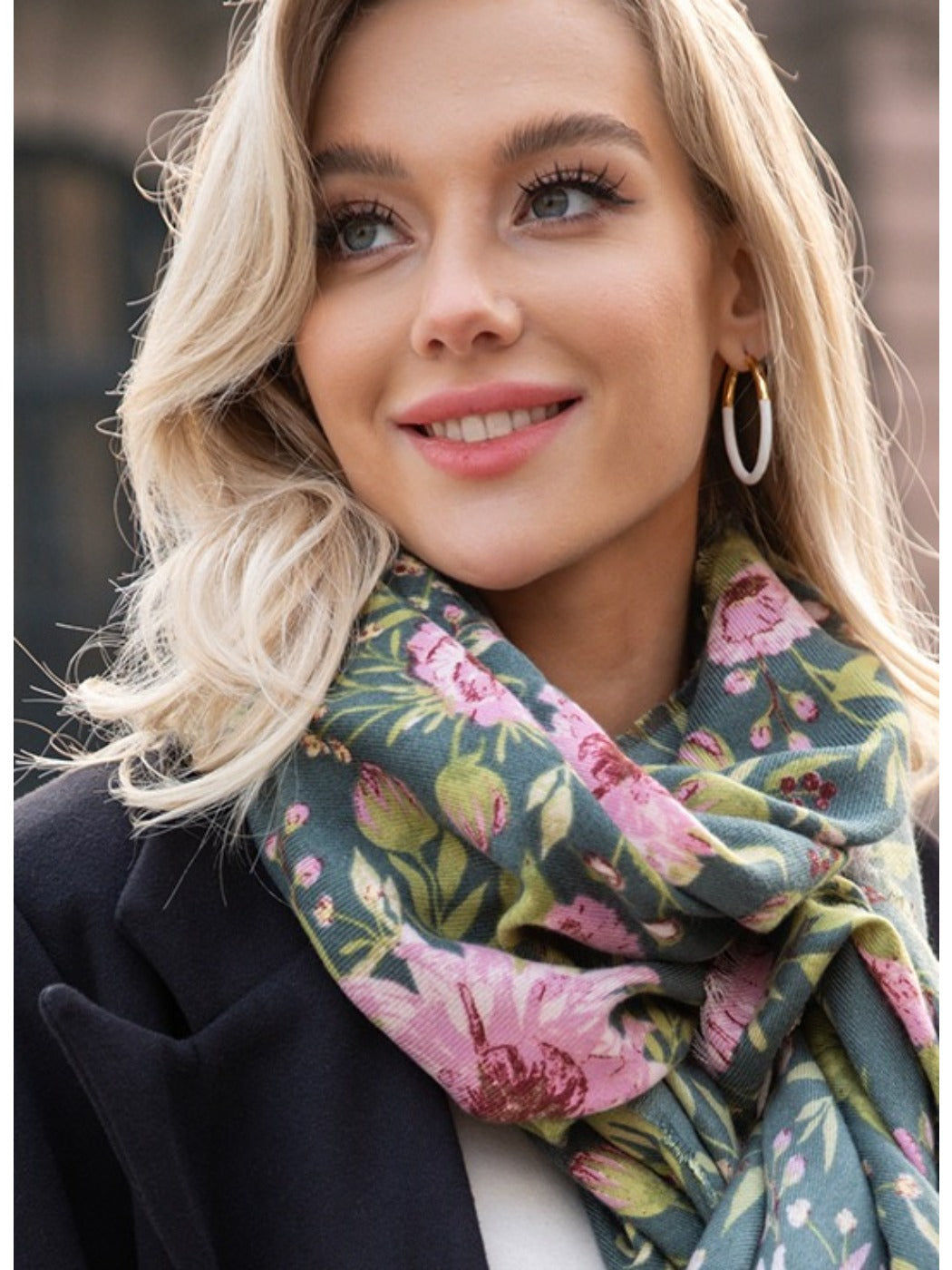 Scarvii - Winter Floral Print Scarf & Shawl