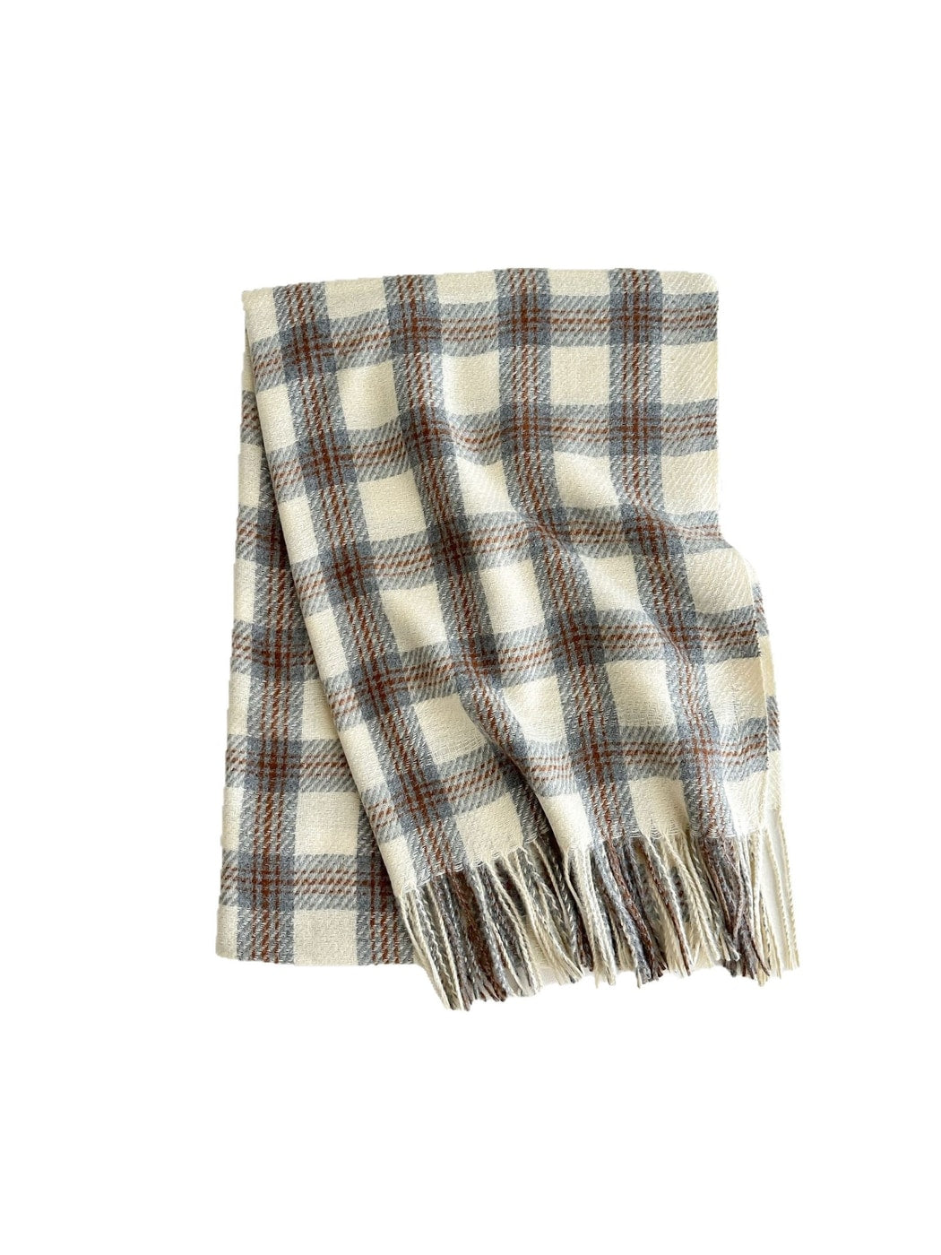 Scarvii - Classic Plaid Fringed Winter Scarf