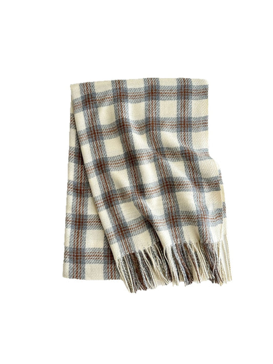 Scarvii - Classic Plaid Fringed Winter Scarf