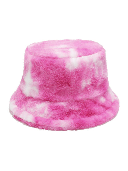Haila Colorful Tie Dye Fuzzy Bucket Hat