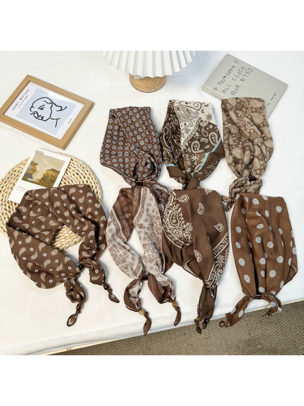 Scarvii - Printed Slim Triangle Scarf