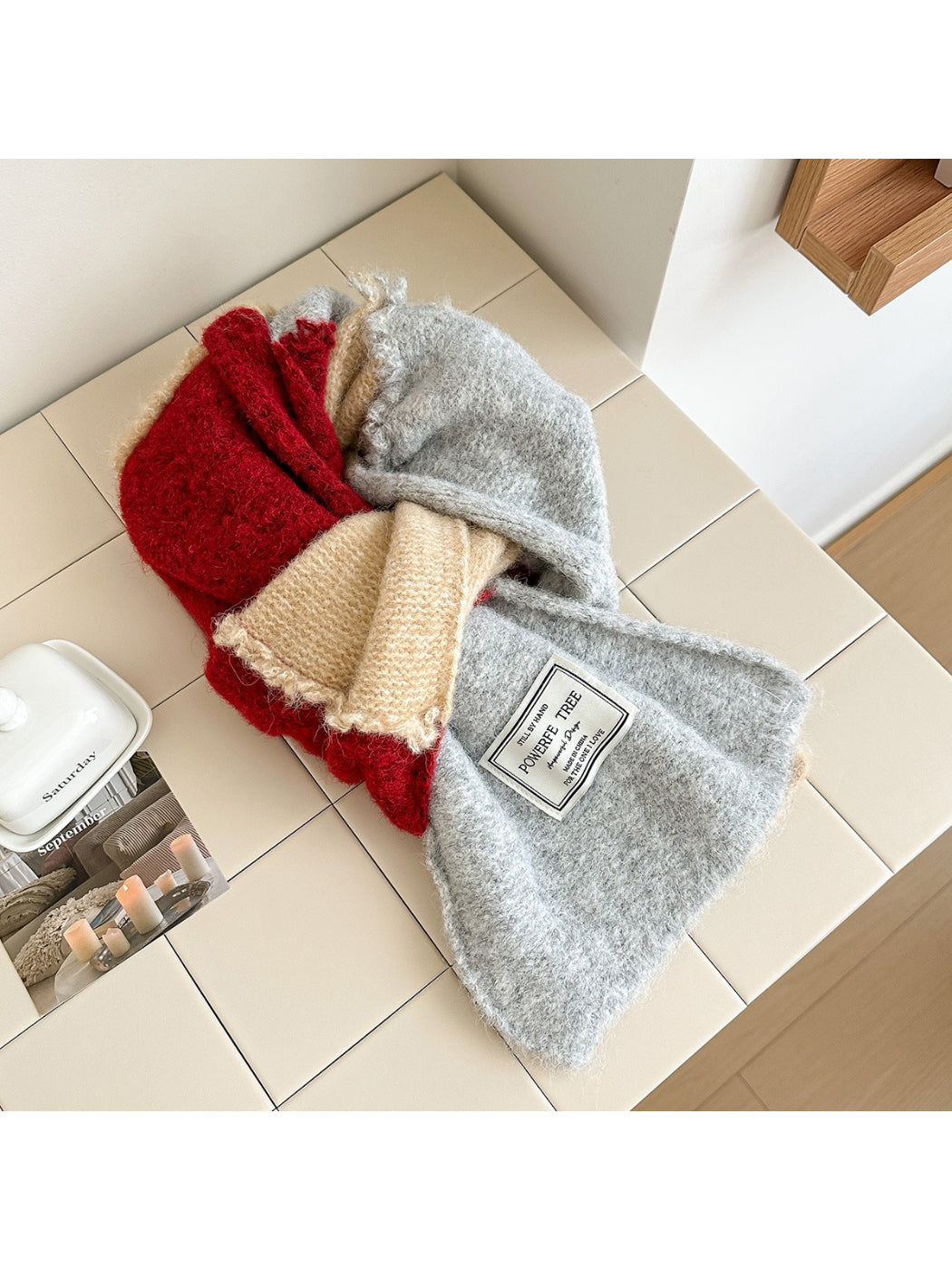 Scarvii – Colorblock Knit Scarf