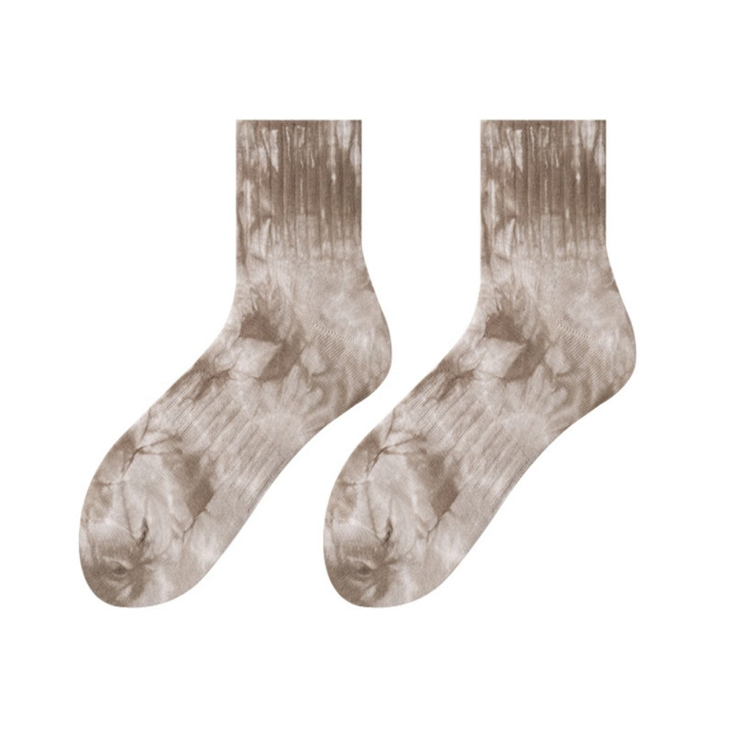 Rufia - Unisex Tie-Dye Mid-Calf Socks - Trendy & Comfort