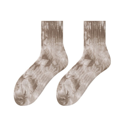 Rufia - Unisex Tie-Dye Mid-Calf Socks - Trendy & Comfort
