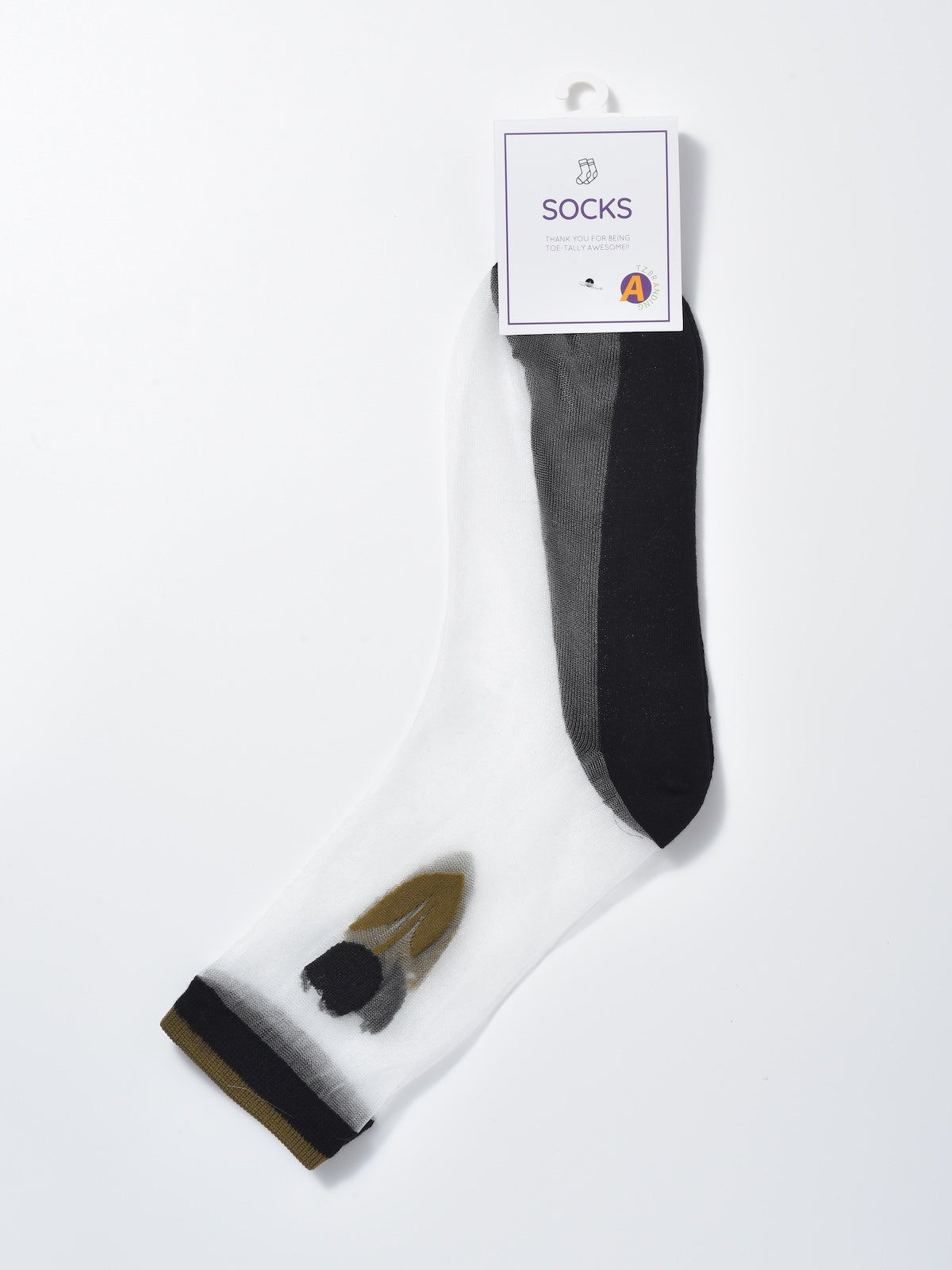 Rufia - Abstract Floral Sheer Crew Socks product image 4