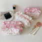 Cosbai - Sweet Bow Print Quilted Makeup Storage Bag