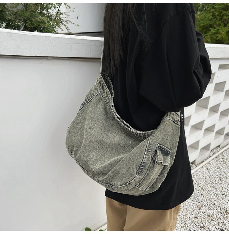 Vintage Denim Crossbody Bag