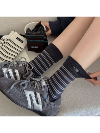Rufia - Vintage Stripe Mid-Calf Socks