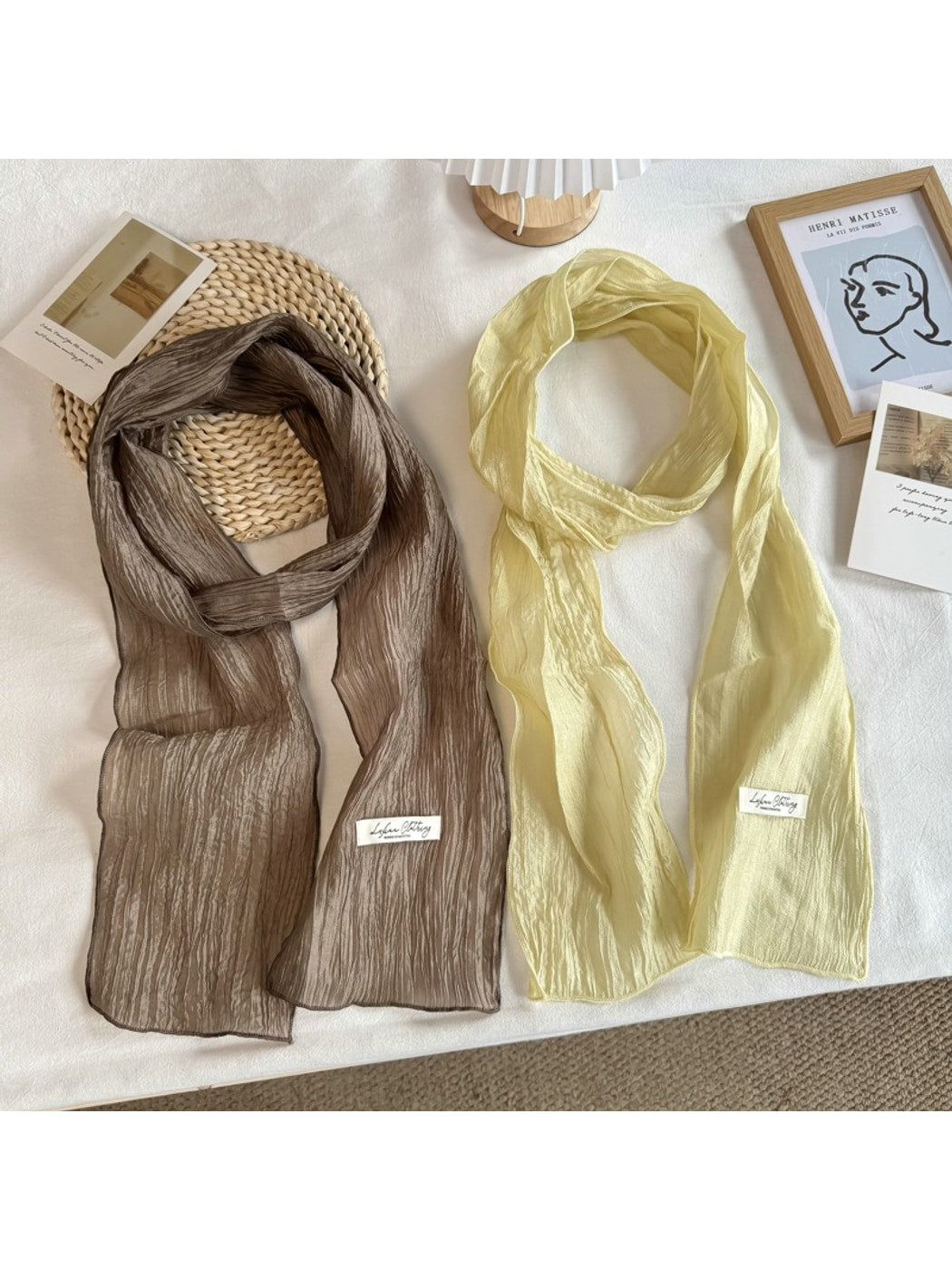 Scarvii - Minimal Long Narrow Neck Styling Scarf