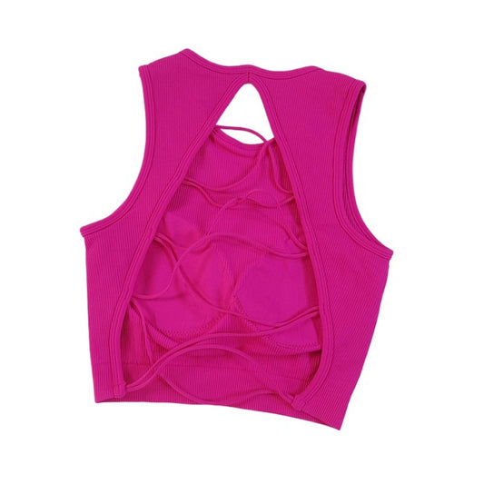 Stepo - Cross-Back Fitted Sports Bra Yoga Camisole