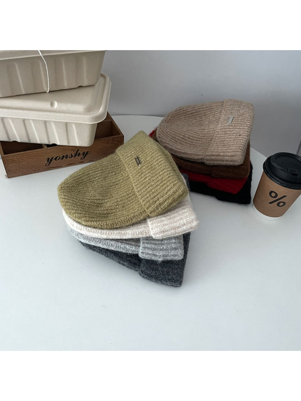 Haila - Clean Ribbed Round Crown Winter Beanie