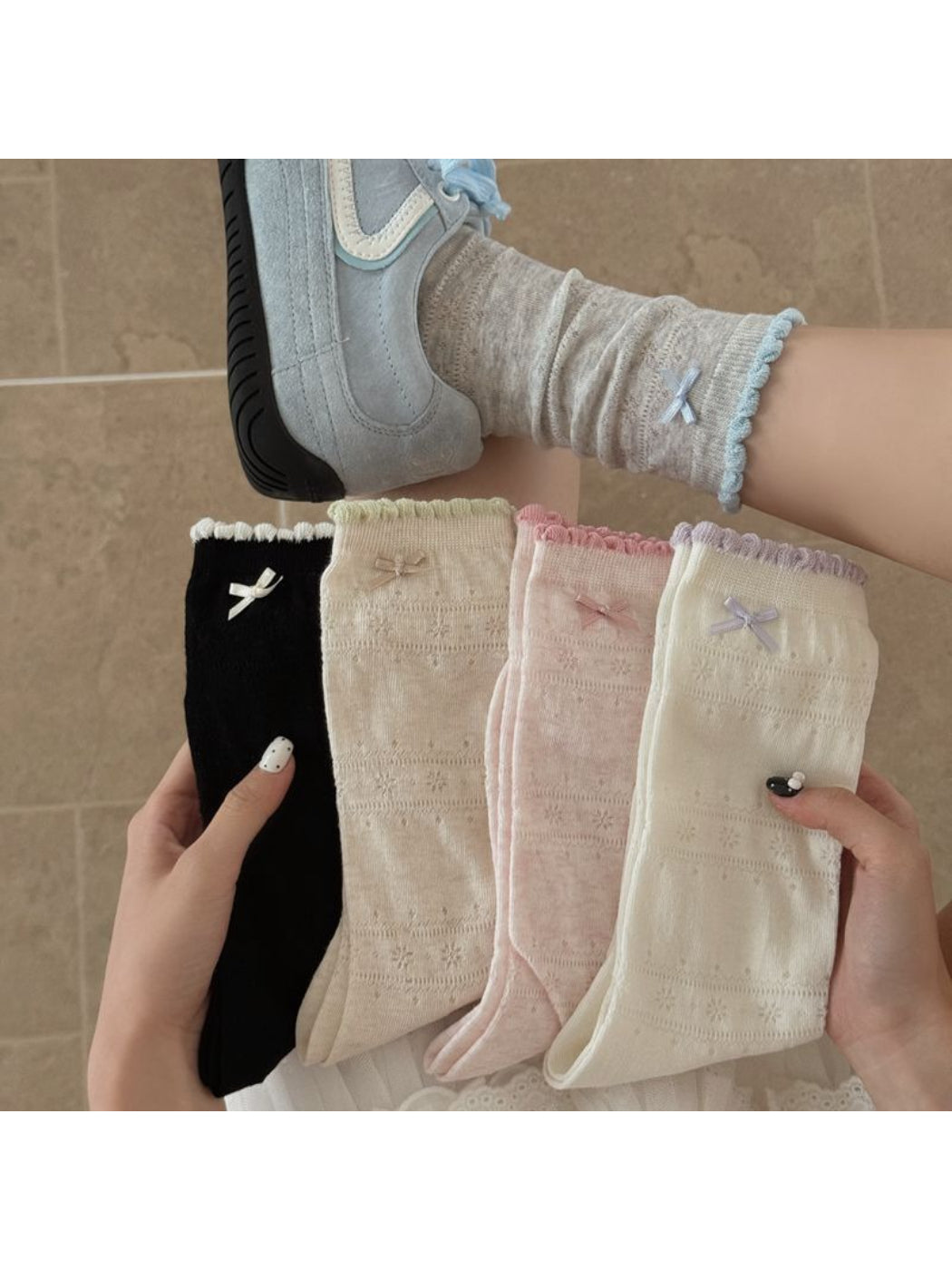 Rufia - Classic Bow Knit Crew Socks product image 2