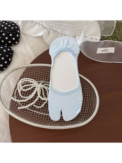 Rufia - Summer Solid Tabi Style No Show Socks