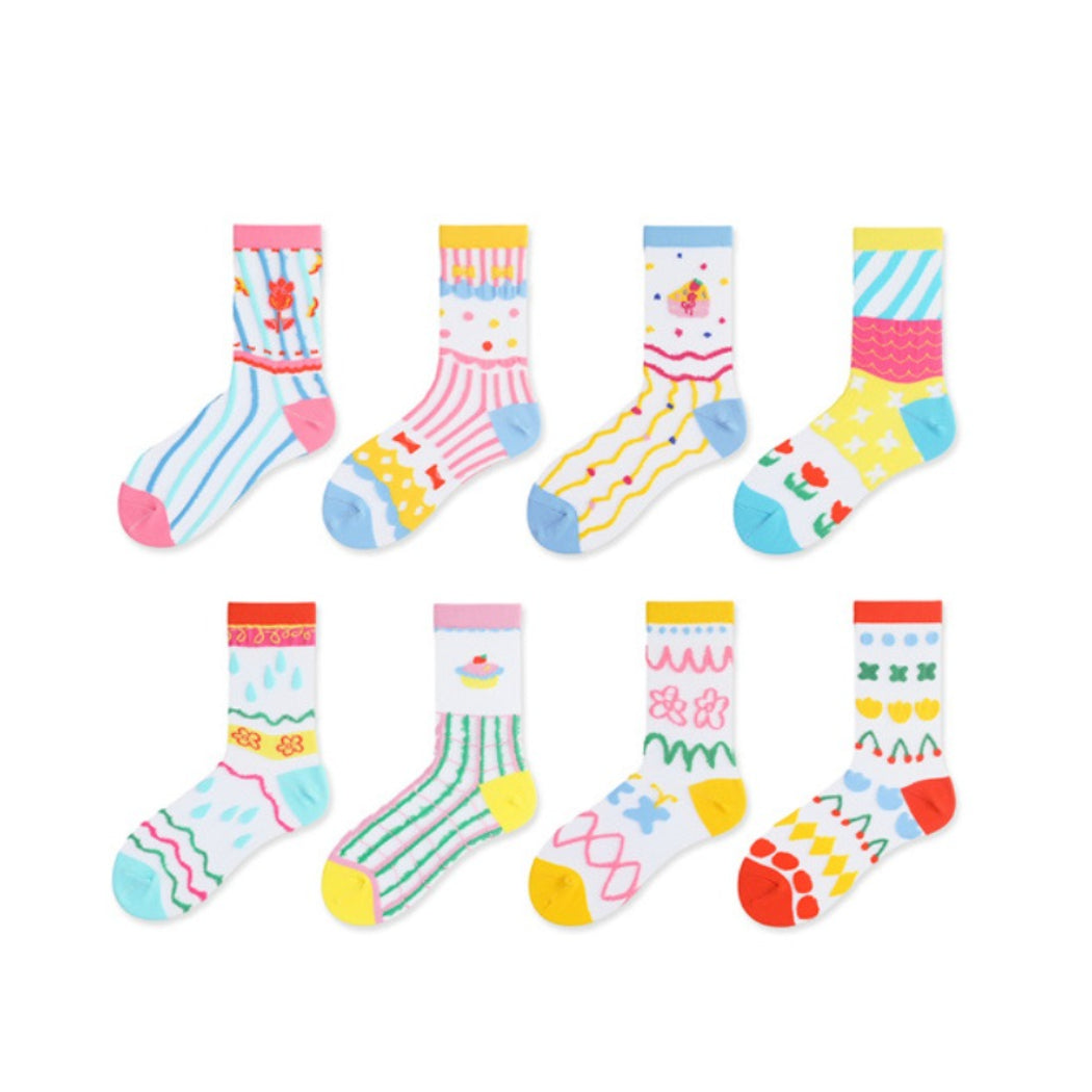 Rufia - Pastel Cartoon Socks - Breathable & Soft