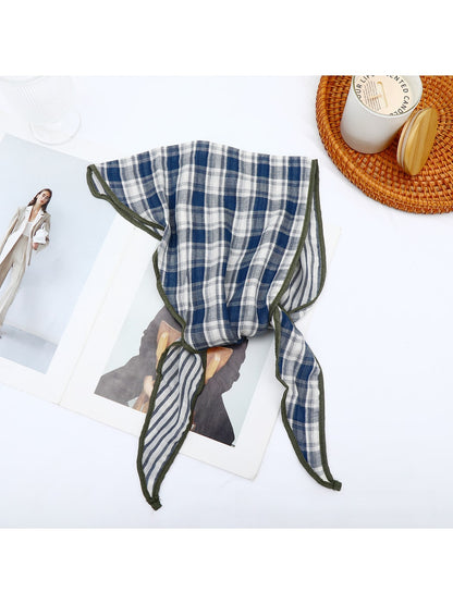 Scarvii - Vintage Plaid Geometric Triangle Bandana