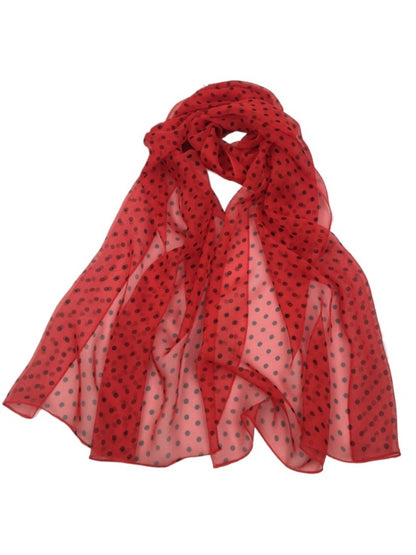 Scarvii - Vintage Polka Dot Lightweight Scarf - Fashion & Soft