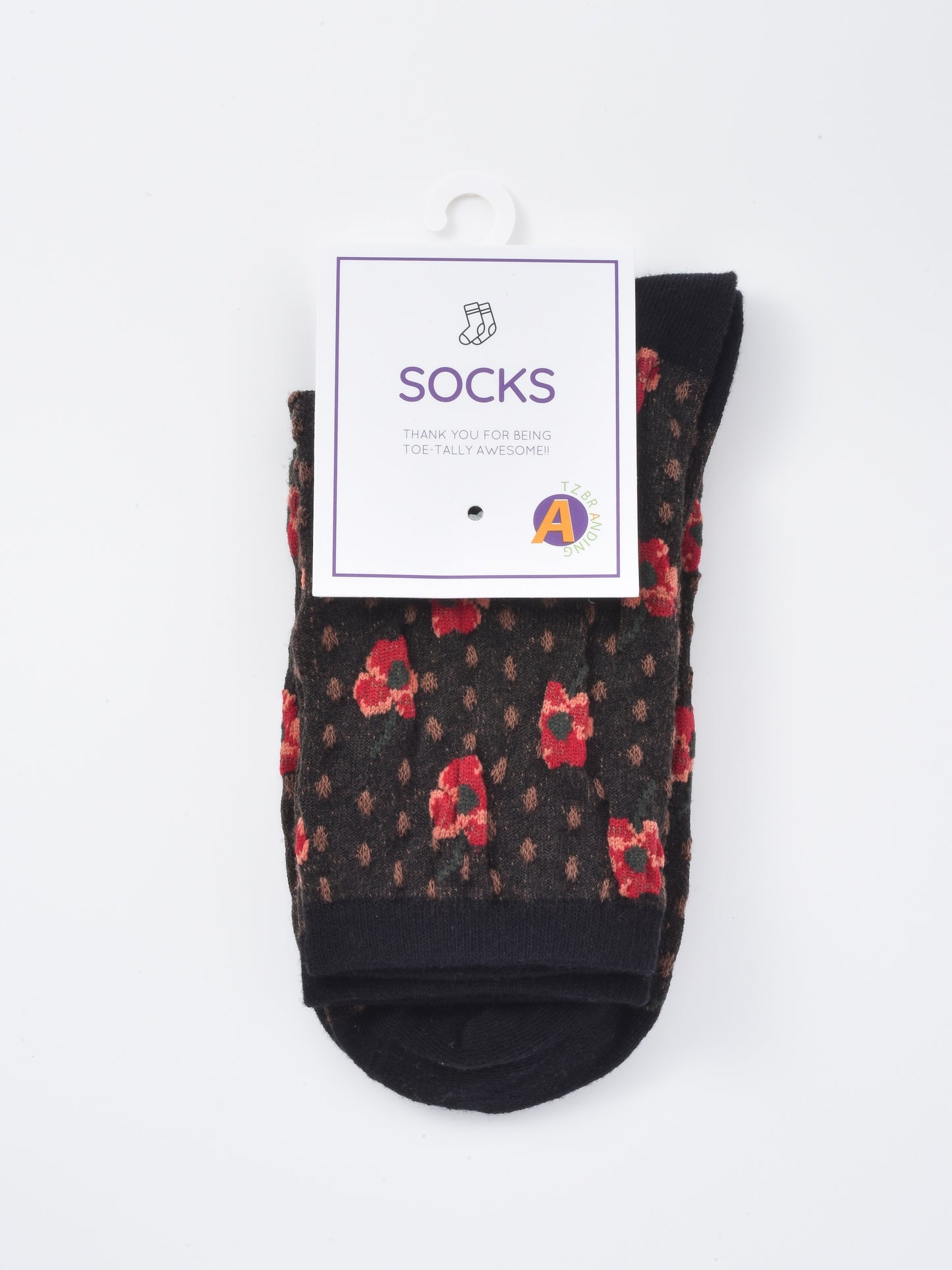 Rufia - Dotted Garden Floral Crew Socks