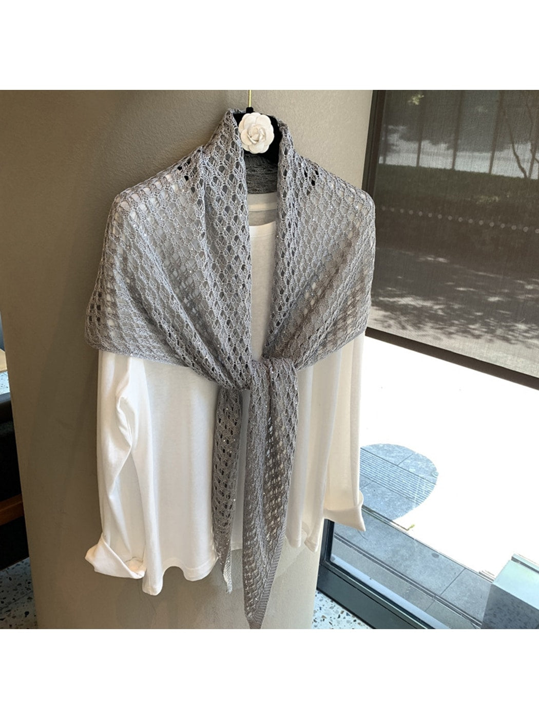 Scarvii - Elegant Sheer-Look Drape Shawl Scarf