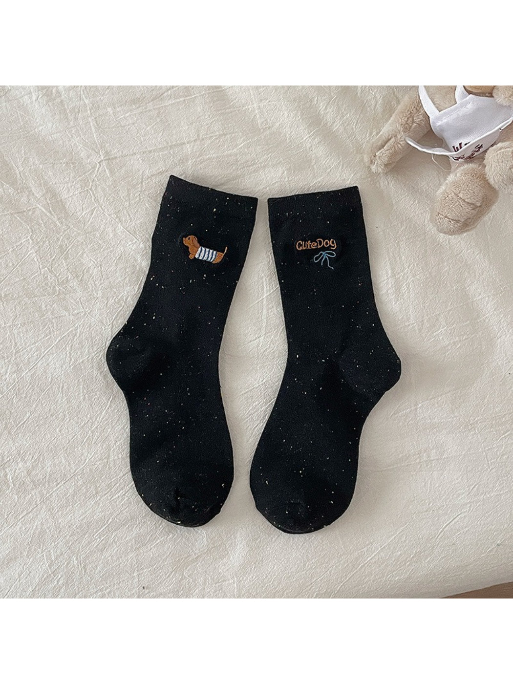 Rufia - Playful Animal Embroidery Crew Socks product image 4