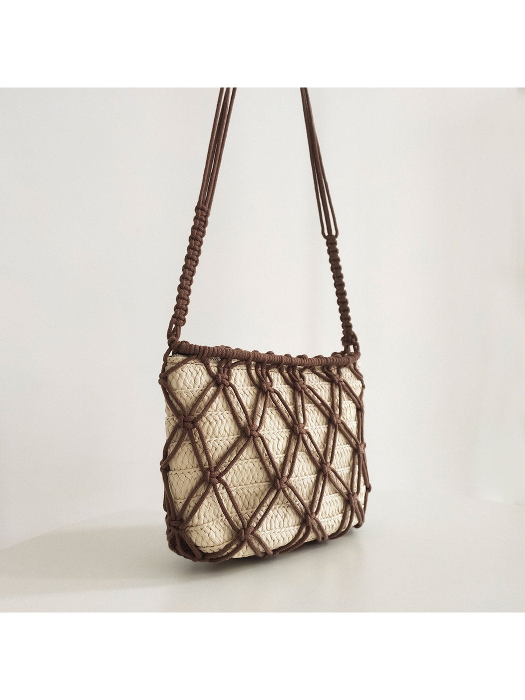 Cosbai - Woven Hollow Shoulder Bag