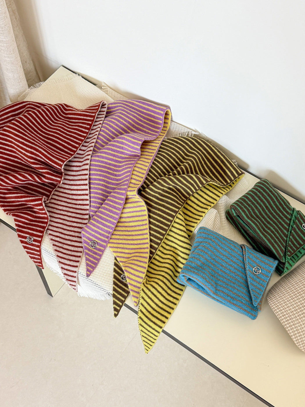 Scarvii - Narrow Stripe Triangle Scarf