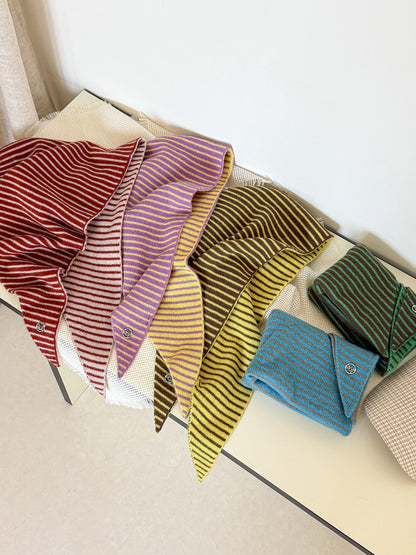 Scarvii - Narrow Stripe Triangle Scarf