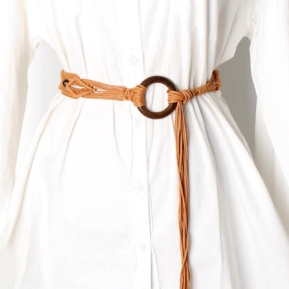 Beco Vintage Woven Belt showing woven texture