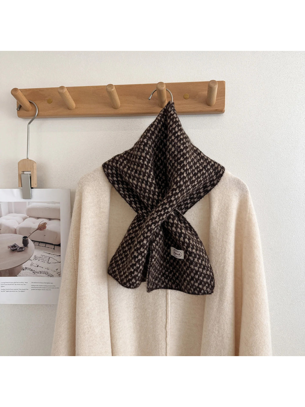 Scarvii - Fuzzy Textured Surface Narrow Scarf