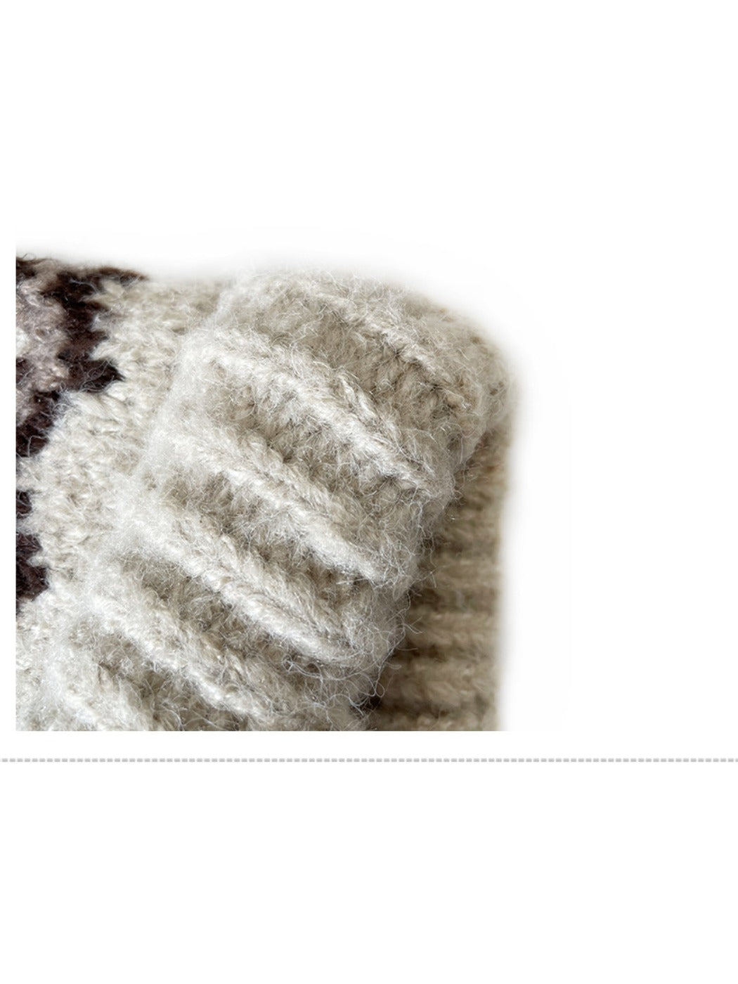 Haila - Bohemian Knitted Beanie with Earflaps & Tasseled Ties