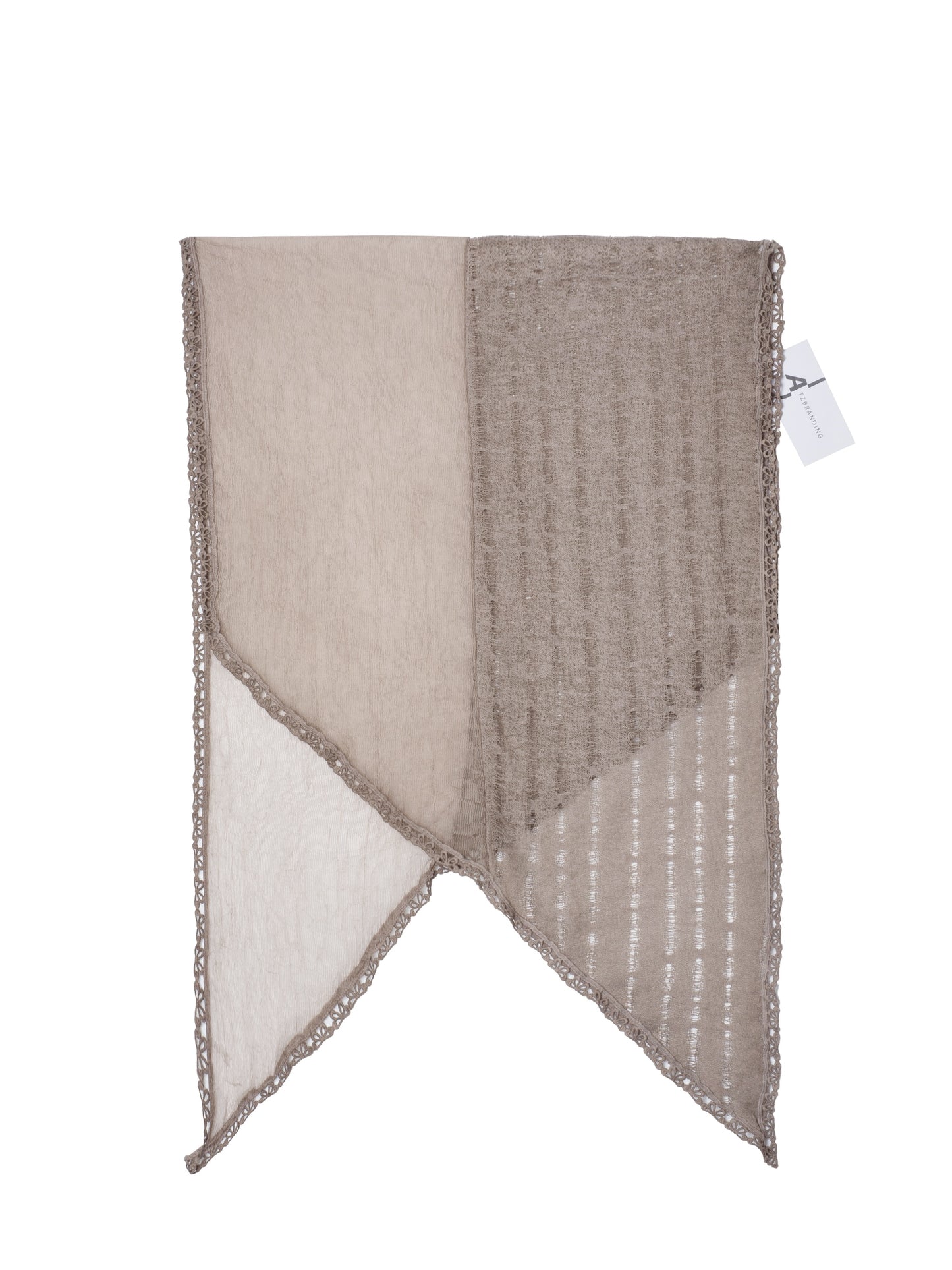 Scarvii - Vintage Bow Lace Trim Scarf