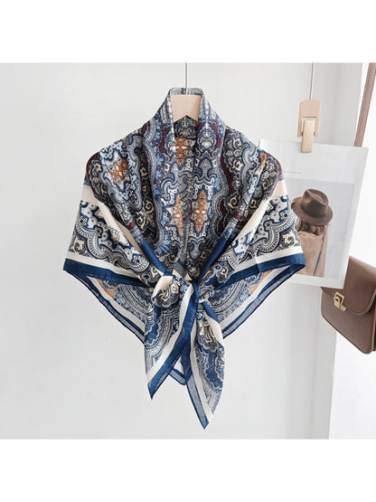 Scarvii Classic Paisley Medallion Square Scarf