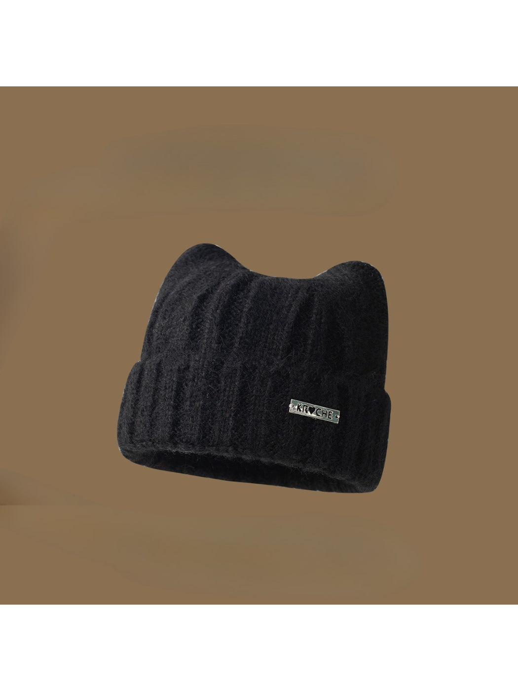 Haila - Soft Ribbed Cat Ear Knit Beanie