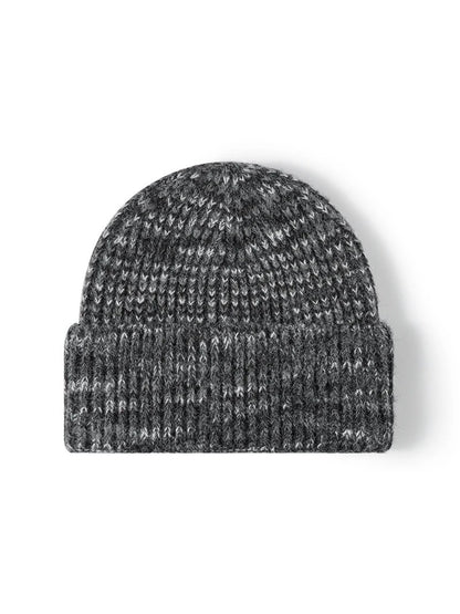 Haila - Heathered Ribbed Cuffed Knit Beanie
