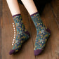 Rufia - 3D Floral Pattern Spring Autumn Mid-Calf Socks