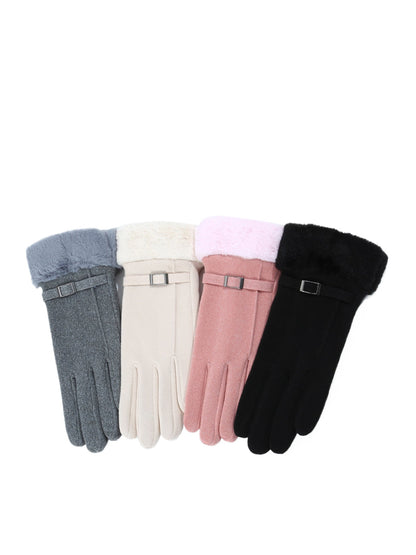 Gloving - Fuzzy Faux Fur Cuff Winter Gloves