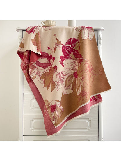 Scarvii - Reversible Camellia Jacquard Shawl