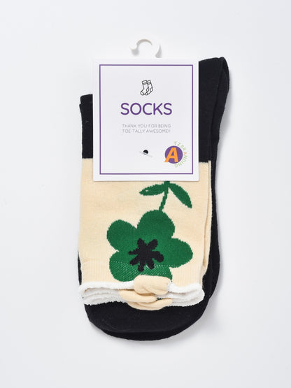 Rufia - Color Pop Flower Crew Socks
