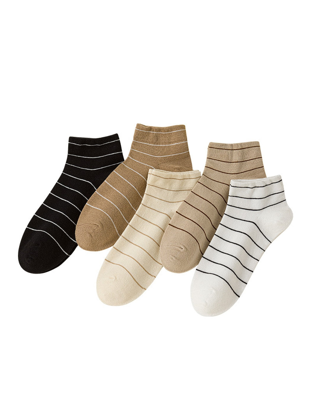 Rufia - Simple Striped Casual Ankle Socks