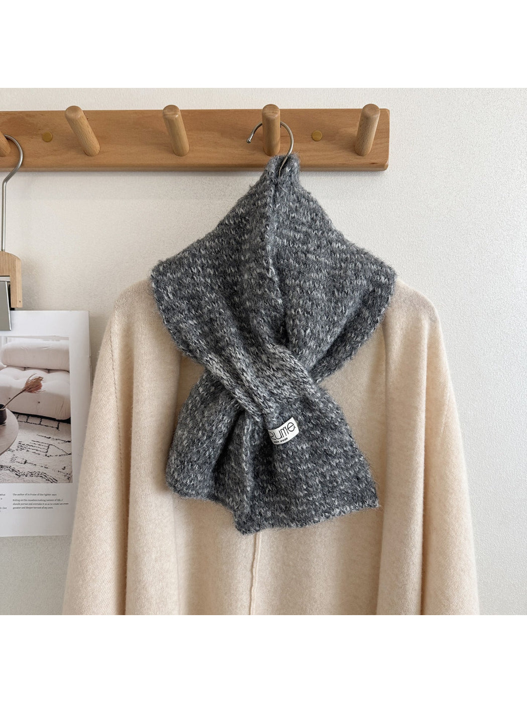 Scarvii - Fuzzy Knit Striped Scarf