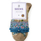 Rufia - Embossed Floral Pattern Women's Socks